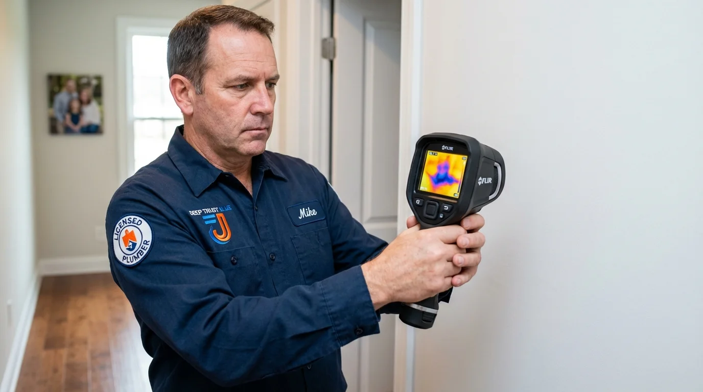 Thermal imaging leak detection by Johns Plumbing LLC in Iowa Falls